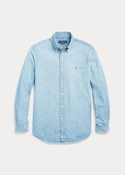 Men's Polo Ralph Lauren Classic Fit Chambray Shirts | 270148PES